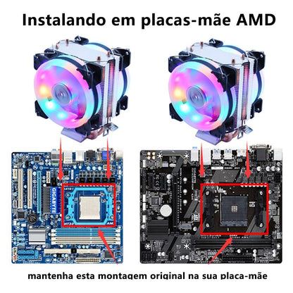 Wovibo Ventilador de Refrigeração da CPU, para Intel 775, 1150, 1151, 1155, 1200